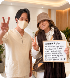 Guest review for Tokyo hotel massage service