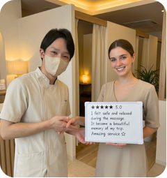 Guest review for massage treatment in Tokyo
